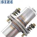 Exhaust Flange,Car Accessories,1.75" 2" 2.25" 2.5" Exhaust Flex Spring Flanges,Exhausts Flange Spring Joint with Bolt and Gasket,Automotive Replacement,Suitable for Cars Trucks SUVs (2.25")