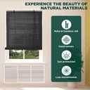 Bamboo Blinds for Interior Windows, Easy to Install Bamboo Shades for Indoor Windows, Custom Roller Shades for Indoor Window and Outdoor Patio, 32" W x 48" H
