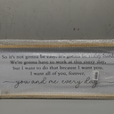 NATVVA You And Me, Every Day Canvas Art Prints Painting Romantic Movie Quote Sign Picture Artwork Home Bedroom Farmhouse Entryway Decoration No Frameb ,Size 31,5"×12"