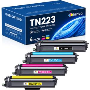 TN223 TN223BK/C/M/Y Toner Cartridge Replacement for Brother TN223 TN 223 TN2234PK TN223BK/C/M/Y Ink Cartridge, TN223 Black/Cyan/Magenta/Yellow Toner Cartridges Set