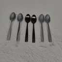 Matte Black Teaspoon Set of 6, FULLYWARE 7.0 inches Stainless Steel Black Metal Coffee Dessert Spoons, Satin Finish