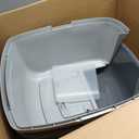 IRIS USA Cat Litter Box Large with Front Door Flap, Covered Enclosed Litter Box Enclosure with Scoop, Handle & Buckles for Portability & Privacy, Hidden Litter Pan, Gray