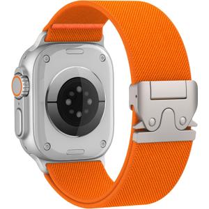 Elastic Sport Band for Apple Watch Ultra 3/2/1 Bands 49mm 46mm 45mm 44mm 42mm 41mm 40mm 38mm Men Women, Adjustable Parachute Buckle Nylon Fabric Wristband for iWatch Series 11 10 SE 9 8 7 6 5 4 3
