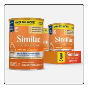 Pack of 3 Similac 360 Total Care Sensitive Infant Formula 34.9 0z *EXP Nov 01 2025