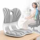 Ergonomic Lumbar Support Cushion for Back Support & Pain Relief | 6-Zone Pressure Distribution Posture Corrector for Office Chair, Car Seat, Desk, etc. | Great as a Gift (Gray)
