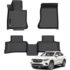 All Weather Floor Mats Fit for Mercedes-Benz GLC 2026 2025 2024 2023(Include GLC300 GLC300e GLC43 AMG) TPE Liners All Season Guard Odorless Anti-Slip Floor Mats Accessories