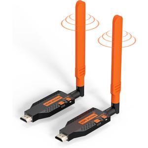 Wireless HDMI Transmitter and Receiver, Long Range 150M/450Ft, 1080P HD Streaming, Plug & Play HDMI Extender for TV, Projector, Laptop, Gaming Console, Ideal for Home, Office, Classroom Use