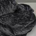 Sealy Electric Blanket Wearable with Foot Pocket, Electric Snuggle Blanket with Sleeves, Flannel & Sherpa Heating Throw with 6 Heat Settings & 2-10 Hours Auto Shut Off, 50 * 70"+18", Dark Grey (Charcoal)