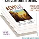 Watercolor Paper Pad, Water Color Paper 8.3x11.7, Mixed Media Sketchbook 8 * 10", Acid Free Artist Drawing Book Paper for Kids Adult (wp+acrylic)