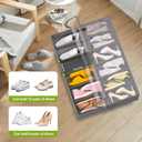 2 x homyfort Under Bed Shoe Storage with Wheels, Fits 24 Pairs, Rolling Shoe Organizer with Bottom Support & Clear Lids, Sturdy Under Bed Storage Box for Shoes, Set of 2, Grey