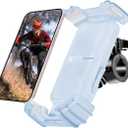 Bicycle Cell Phone Holder,Handlebar Motorcyle Bike Phone Holder,Handlebar Phone Clamp,1s Lock & Ultra-Stable,Silicone Wrapped Phone Mount,Phone Stand for E-Bike,Scooter,Stroller,ATV