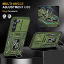 2 x for Samsung Galaxy S23 Plus Case,with Camera Cover + 360Kickstand