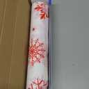 Kochorie 100 Ft x 54 Inch Red Snowflake Tablecloth Roll with Cutter Box Christmas Themed Snowflake Printed Cut to Size Table Cover Disposable Winter Backdrop for Frozen Birthday Party Supplies