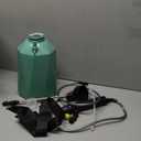 Battery Powered Sprayer 1.35Gallon/5L, 2025 Upgraded Electric Sprayer in Lawn and Garden with 3 Adjustable Force, Battery Indicator, Rechargeable Handle, Telescopic Wand,3 Mist Nozzles,Shoulder Strap (Green)