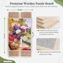 BuilderButler 2000 Pieces 2-in-1 Tilting & Rotating Puzzle Board, 40.16"x28.5"Portable Puzzle Table with 4 Drawers & Cover, Large-2000