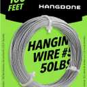 Picture Hanging Wire #5  50lbs Capacity  100ft  16 Gauge Non-Coated Steel | Flexible & Heavy-Duty | for Frames, Mirrors & Wall Dcor