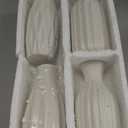 Set of 4 Small White Ceramic Vases Table Flower Vase Modern Decorative Vases for Pampas Grass, Small Vase for Home Living Room Dining Table Farmhouse Office Decor-4.9inch High