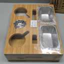 Couch Console - Caddy with Cup Holder and Food Trays for Eating on Couch