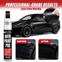 Touch Up Paint for Cars (Solid Black PBSB), Compatible with Tesla Model Y/3/X/S, 0.4 fl oz Color Accurate 2-in-1 Car Paint Scratch Repair Pen, Easy to Use, Fast-Drying, Long-Lasting