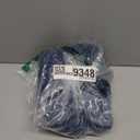 Denim Dress for Women Ruffle Short Sleeve V Neck Jean Mini Dress with Pockets (Large, Dark Blue)