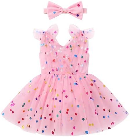 IMEKIS Baby Girl Birthday Outfit Pink Heart Strawberry Tulle Dress Romper Toddler Cake Smash Photo Shoot Size 12 -18 M