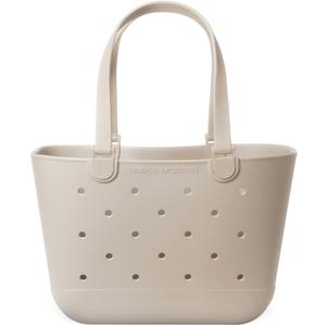 Simple Modern Waterproof Rubber Beach Bag | Large | Beige
Getaway Tote Bag with Zipper Pocket, Beach Tote & Pool Bag for Travel, Boat, Groceries | Beach Essentials | Almond Birch