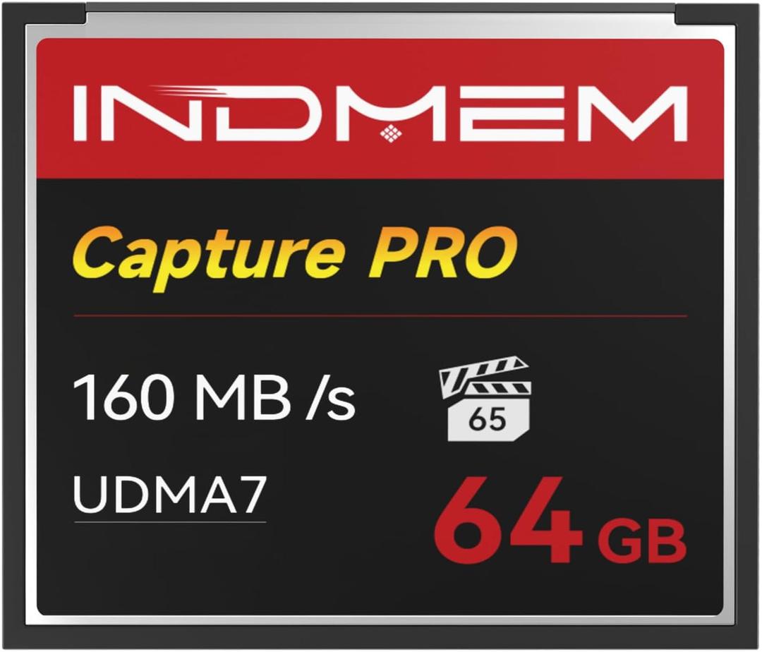 CF Card 64GB Memory Card High Speed UDMA Up to 160MB/s Camera Cards Designed for Photographers & Videographers,Support High-Speed Continuous Shooting or 4K Video Recording