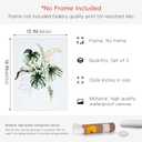 2 x ArtbyHannah Unframed 12x16 Inch Canvas Wall Art Prints, Set of 3 Botanical Wall Decor for Bathroom, Living Room, Office (Ideal as 12x16 Frame Insert)