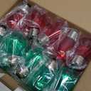 Red Green Light Bulbs for Christmas Decoration, 1Watt Waterproof Shatterproof Replacement Bulbs for Indoor Outdoor String Lights, E26 Screw Base,24Pack