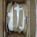 AmorArc 8.75'' Large Ceramic Pasta Bowls, 36oz Handpainted Stoneware Bowls Set of 4, Microwave&Dishwasher Safe Bowls with Wavy Rim&Rustic Terracotta Underside for Pasta Salad, Light Beige