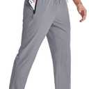 MAGCOMSEN Men's Lightweight Hiking Pants Quick Dry Stretch Running Workout Outdoor Sweatpants with Zipper Pockets (34)