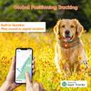 2-in-1 GPS Tracker for Dogs: Smart Pet Collar with Real-Time Tracking,No Monthly Fee/Subscription (iOS Only) Waterproof, Anti-Lost,365-Day Long Battery Life GPS Tracker Dog Collar(Tracker Included), Size: L(12.5''-21'')