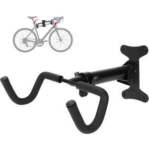 Bike Rack Garage, Bike Wall Mount, Bike Wall Mounted Holder Hook, Heavy-Duty Adjustable Bike Wall Rack, Hang Your Road, Mountain or Hybrid Bikes in Garage or Home, With EVA Foam Padded (1 Pack)