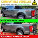 Mud Flaps Splash Guards for Ford F-250 F-350 2017-2024 (w/Single Rear Wheels & w/OEM Fender Flares) All Weather Mudflaps Mud Guard for Trucks Front Rear Set 4pc / No Need to Drill Holes