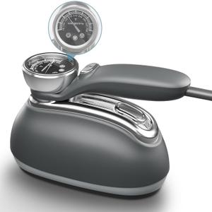 Killrose Steamer for Clothes, 2 in 1 Clothes Steamer Handheld, 1200W Steam Iron, 3 Level Thermometer Display Dashboard Travel Iron, 180 Rotatable Portable Handheld, Heat Up, Water Tank, 120V