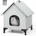 Cat House for Outside&Indoor,Insulated and Weatherproof,Foldable Cats Shelter, Easy to Put Together, Selfwarming Cat Shelter for Winter,Large Cave Bed for Garden(18 x 18 x 24 inch,L,Normal)