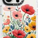 for iPhone 15 Pro Max Case, [Floral Garden] Cool Aesthetic Pattern for Women, [11FT Military-Grade Drop Tested] Slim Crystal Clear Shockproof TPU Bumper Phone Cover, 6.7"