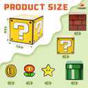 6PCS Big Party Boxes with 6 Set Centerpieces, Question Brick Pipe Boxes for Birthday Party Decorations Game Party, Christmas Halloween Classroom Supplies Favor. (11.8 x 11.8 Inch)
