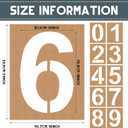 Briwooody Large Number Stencil 0-9 Numbers Pavement Templates Reusable Number Kit Set Large Letter Stencils for Cake Parking Lot and Equipment Spray Painting, 18 Inch