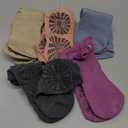 unenow 5 Pairs Pilates Socks for Women Non Slip Socks with Grips for Yoga Hospital Barre Barefoot, Size: One Size