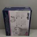 Drive Medical 2-in-1 Raised Toilet Seat with Removable Padded Arms - Elevated Bathroom Safety Support - Secure Locking Attachment - Easy Height Assistance - Durable Construction, Standard Toilets