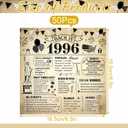 3 x 30th Birthday Decorations for Him Her, Vintage 50PCS Back in 1996 30th Party Napkins Decor, Disposable Cheers to 30 Years Napkins Supplies