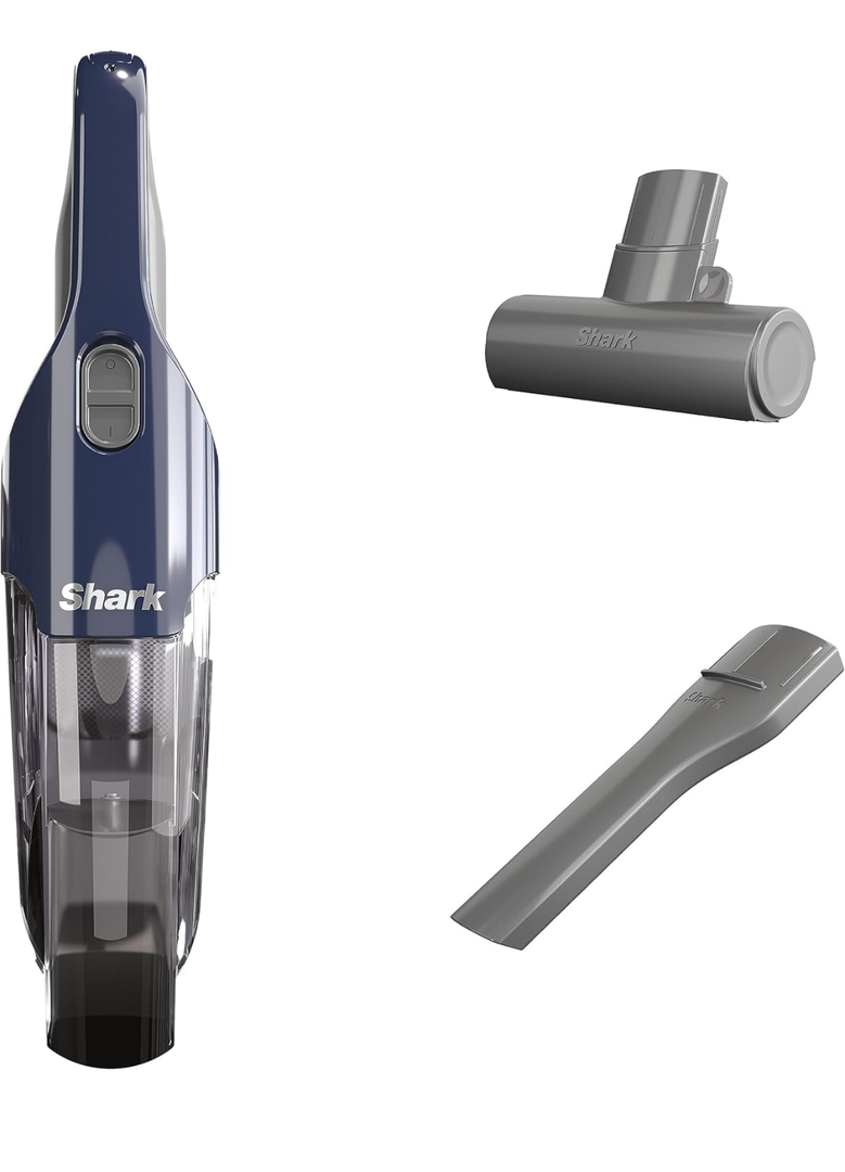 Shark CH701 Cyclone PET Handheld Vacuum with PetExtract Hair, 8" Crevice Tool, HyperVelocity Suction, Navy Blue/Grey 