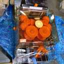 VEVOR Commercial Orange Juicer Machine, 120W Automatic Juice Extractor, Stainless Steel Orange Squeezer for 20 Oranges Per Minute, with Pull-Out Filter Box, PC Cover, 2 Peel Collecting Buckets (120W-Countertop without Water Tap, Silver)