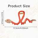 4 x Red Gem Snake Hair Clips,Snake Jewel Hair Claw Clips for Women,Diamond Hair Jaw,Non-Slip Hair Barrette Girl Hair Accessories for New Year,Birthday Party