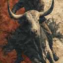 EATUKYIC Bull Rider Diamond Art Painting Art Kits 5D DIY Diamond Art Kits Home Wall Decor 12x16 inch