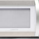 Farberware 1.3 Cu. Ft. Countertop Microwave Oven  1100 Watts Power, Smart Sensor Auto Cook Settings, Defrost, Easy Clean and Child Safety Lock - White Platinum