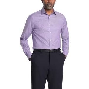 Michael Kors Men's Dress Shirt Comfort Stretch Regular Fit Purple Haze,L