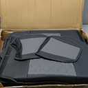 Full Set Car Seat Covers for Toyota 4Runner 2003-2023 2024 2025: Breathable Perforated Leather Seat Cover (Black&Grey)
