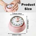 60-Minute Magnetic Visual Timer, Silent Operation and No Battery Needed, Time Management Tools for Kitchen, Homeschool Desk, Office Meetings & Home Learning Timer (Pink)